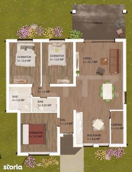 Casa moderna de vanzare in Petin, 4 camere, 100 mp utili, 500 mp teren - 2