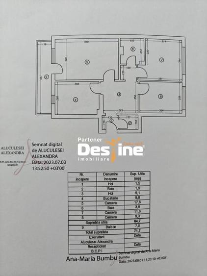 DACIA, Apartament 3 camere, 71.7 MP, 149.900 € - 12