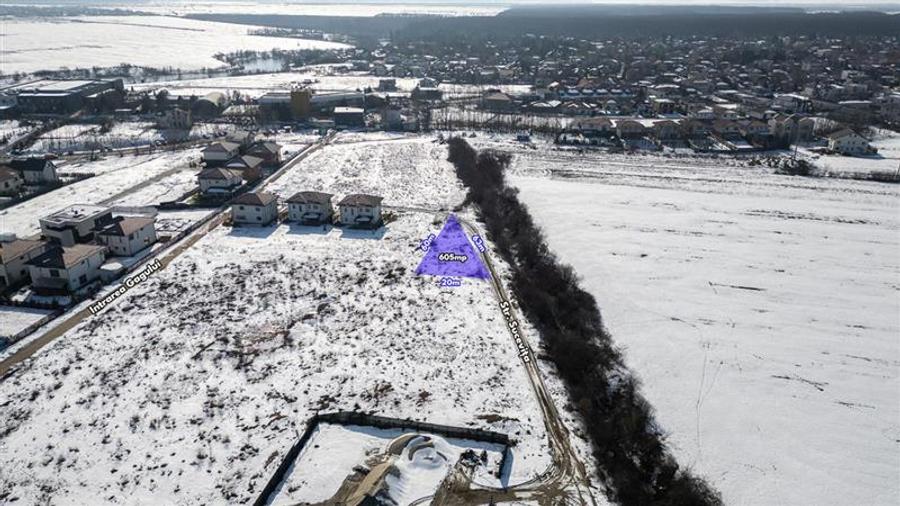 CORBEANCA - PARADISUL VERDE,TEREN  605 MP,DESCHIDERE 63 M,TOATE UTILITATILE - 3