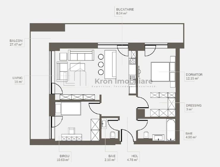 Apartament cu 2 camere PLUS - 6