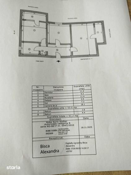 Apartament cu 2 camere decomandat în Central