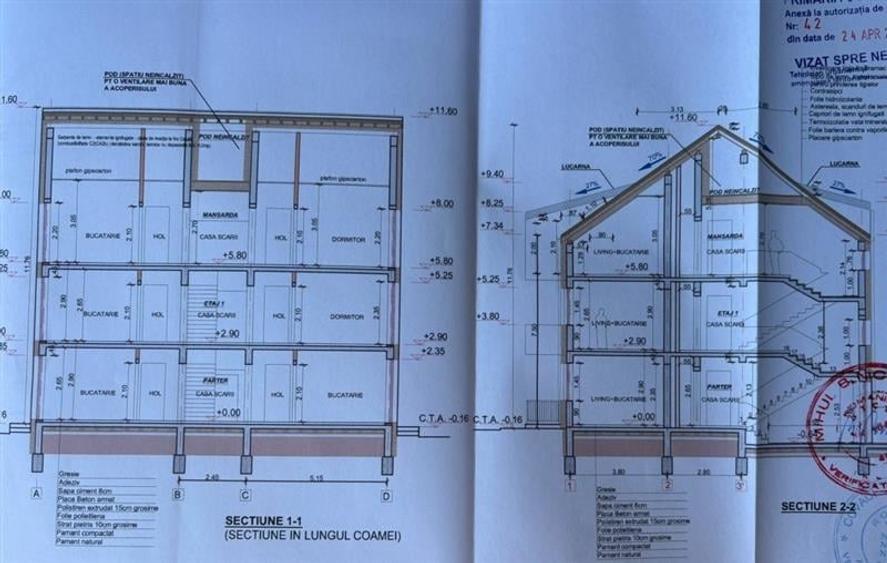 Teren cu bloc rezidential de vanzare,  P+1+M, 6 apartamente, investitie sigura, - 14