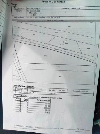 Vand 15179 mp teren calea surii mici - 3