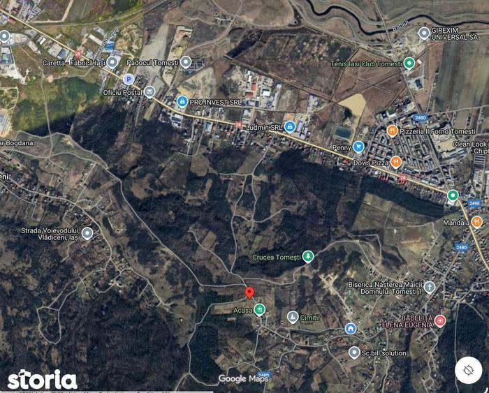 Teren 1400 mp Tome?ti, Str. Vazduh toate utilita?ile, drum asfaltat - 1