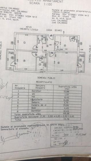 Apartament 3 camere Zona Posta 4 - 5