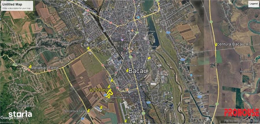 Teren intravilan 43.000 mp - deschidere 356 ml - Exclusiv PROHOUSE - 2