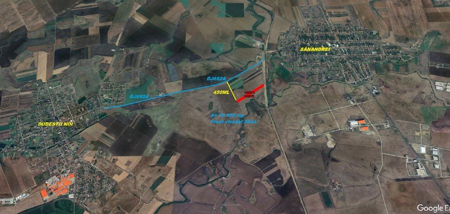 Teren extravilan de vânzare – Comuna Sânandrei, jud. Timiș (11 euro/mp) - 1