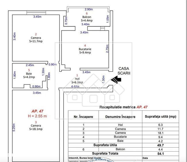 Apartament decomandata, 50 mp utili, balcon, pivnita, etaj 1, Strand - 8