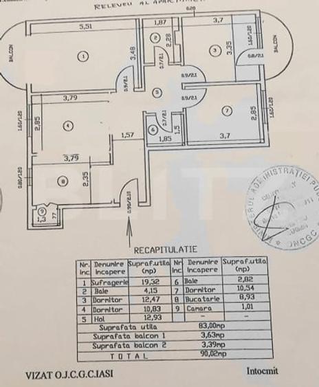 Apartament 4 camere, 90 mp, zona Rond Pacurari - 9
