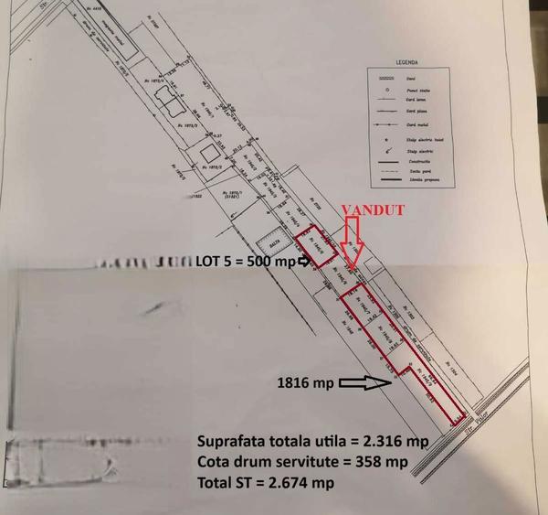 Teren de vanzare in orasul BUFTEA - stradal - 900 m de Primarie - 3