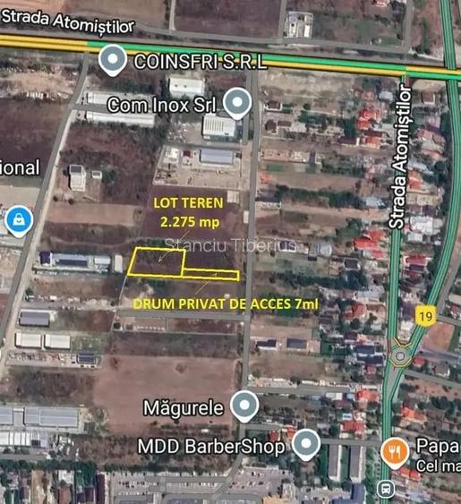 Teren Industrial 2.550 mp Acces Centura Magurele Ilfov