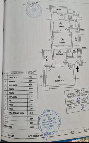 Vand apartament 3 camere, decomandat situat in Tg Jiu, zona Garii str. A. I. Cuza. - 6