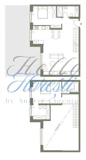 Apartament 3 camere 99.9 mp si terasa 54.4 mp in Hexagon - 2