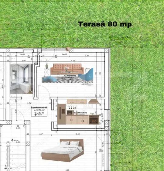 Apartament de vanzare, cu 2 camere + Gradina 80 mp, zona Ciarda Rosie Apartament de vanzare, cu 2 camere + Gradina 80 mp, zona Ciarda Rosie