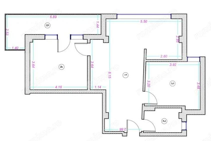 Apartament 3 camere, 62mp, finisat, zona Donath - 1