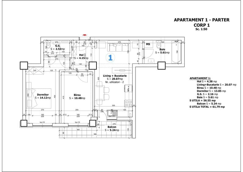 Apartament 3 camere | zona Maramures | Strada Tebea | Parcare privata | - 2