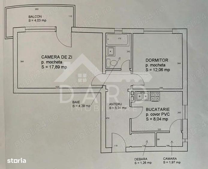 Apartament cu 2 camere - 1