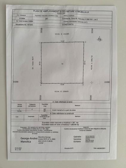 Teren intravilan Palazu Mare, Malu Inalt. 267 mp - 2