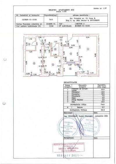 3 camere Tineretului (Delta City) 5/9, 2 bai, 80 mp. NOU. - 4