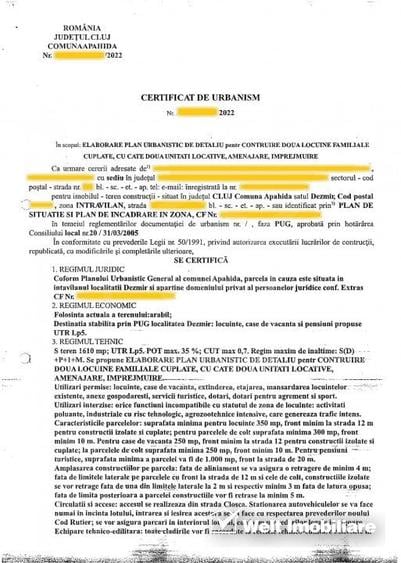 Parcela 1610 mp, 13,9/114 m, pozitie foarte buna cu panorama, Dezmir - 3