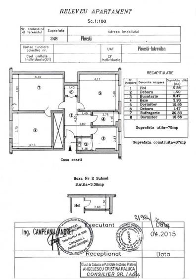 Apartament 3 camere, cf 1A, semidec, parter/5, Ultracentral - 15