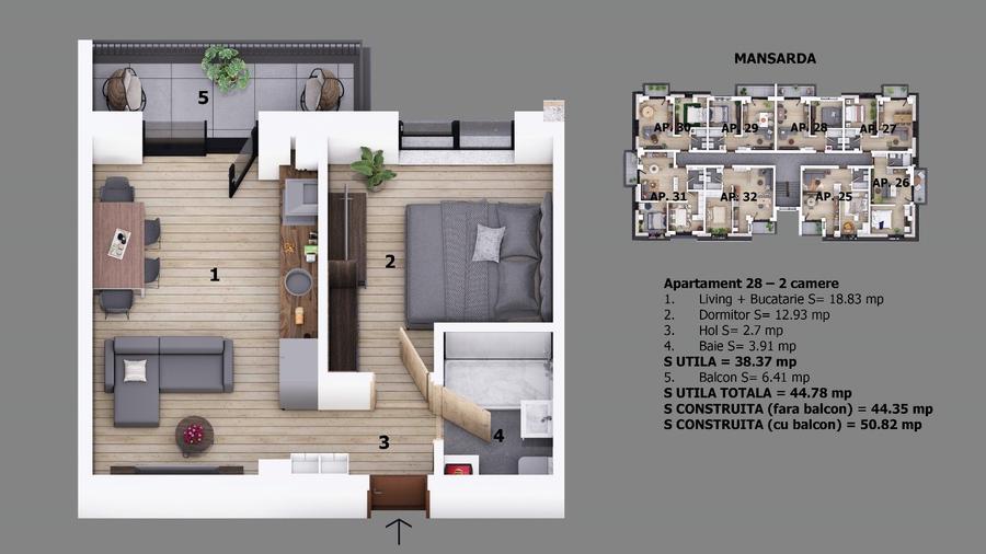 Apartament 2 camere Ion Creanga | Nichita Stanescu  | Preturi promotionale  | - 15