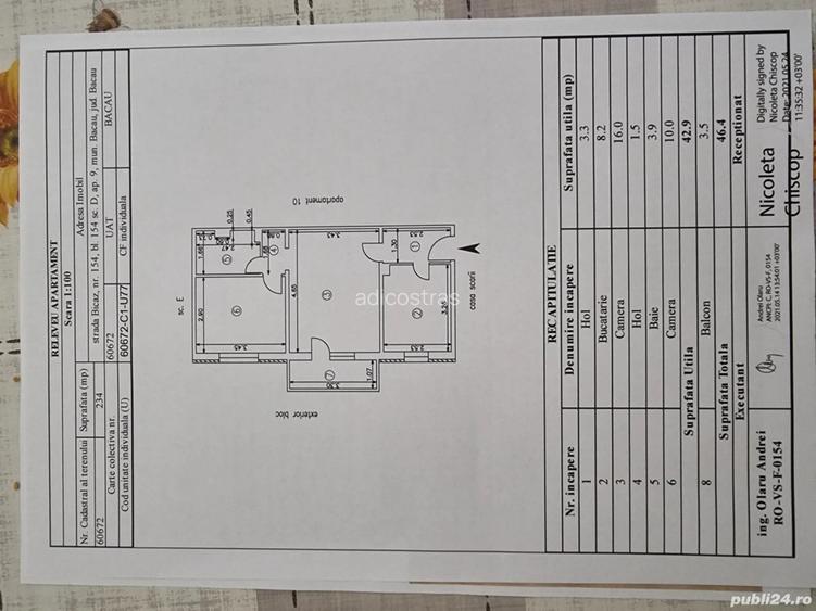 Apartament 2 camere etaj 2str