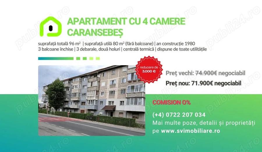 Comision 0 - Apartament cu 4 camere, etaj intermediar, in Pipirig - 1