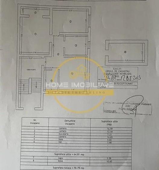 🏠Apartament 3 camere, etaj 1, 78MP Totali! 📍Valea Lupului - Rond ERA - 7