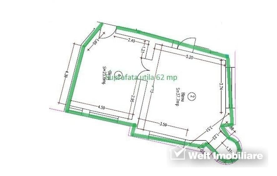 Spatiu birouri, 62mp, Centru, zona Regele Ferdinand - 7