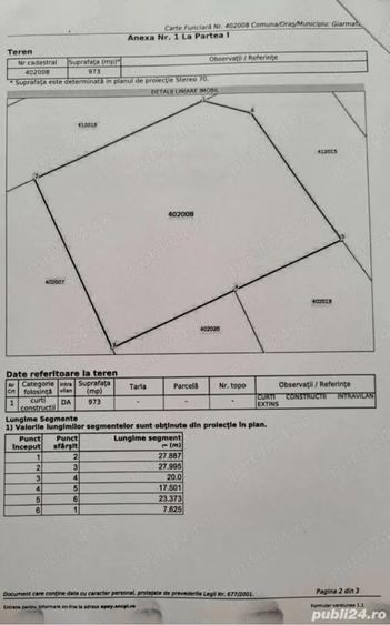 Vand teren intravilan Giarmata 973 mp toate utilitatile in apropiere - 1