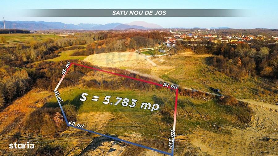 Teren 5783 mp Satu Nou de Jos / Strada Principala - 1