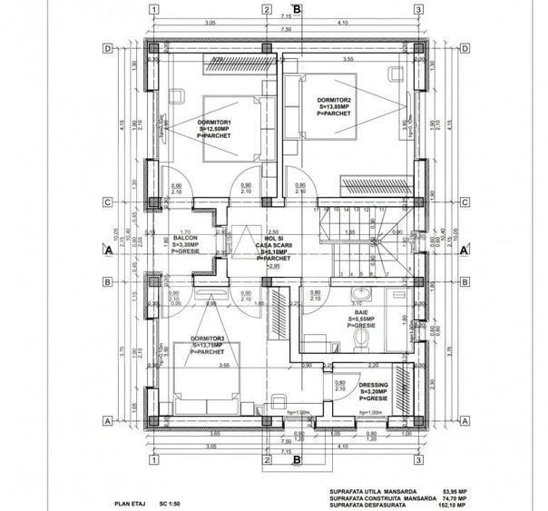 Casa 4 camere de vanzare 117 mpu teren liber 230mp Sibiu in Sura Mica - 3