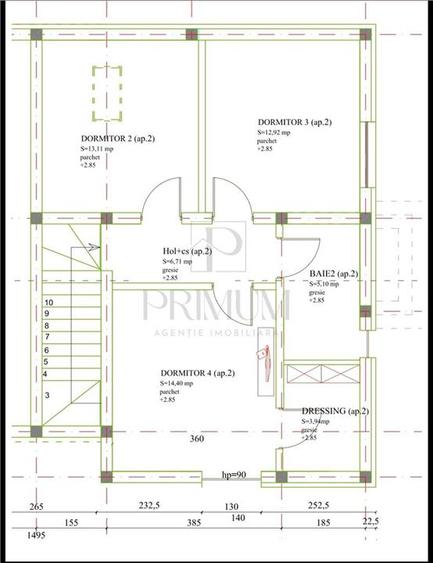 Duplex spatios - 5 camere - asfalt - 8
