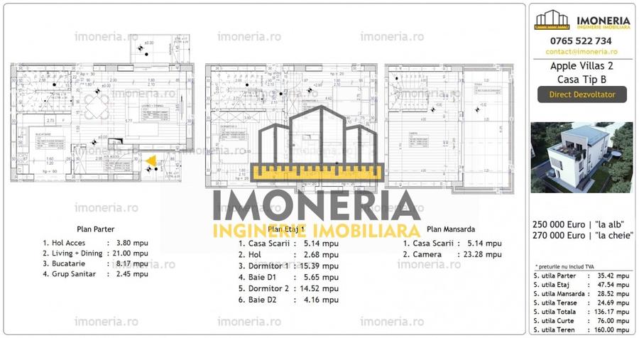 Apple Villas 2 – Comision 0% – Casa noua, 4 camere, metrou N. Grigorescu - 1