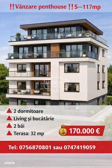 Penthouse S- 117 mp cu terasa 32 mp, zona Biserica Sf. Ilie - 1