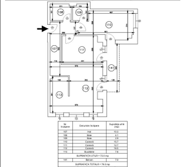 PACURARI-bloc nou finalizat,3 camere,2 bai, et.2/8,credit,79 m2! - 1