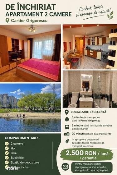 Apartament cu 2 camere în Grigorescu