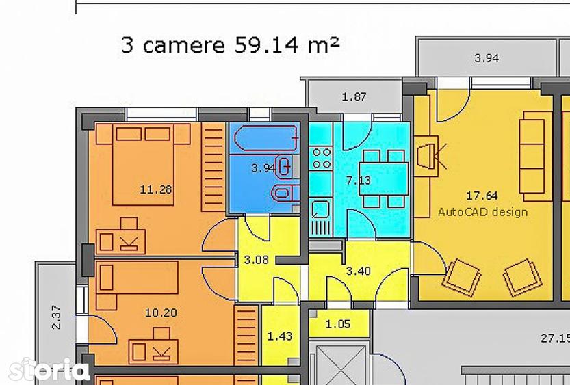 Vanzare apartament 3 camere dec. COLENTINA Doamna GHICA Parc Plumbuita - 8