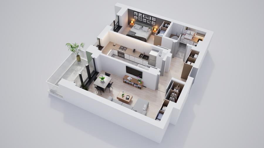 Apartament 2 camere , cartier nou cu multe spatii verzi - 5