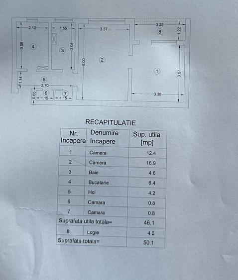 Apartament de 2 camere, zona Podu Ros - 8