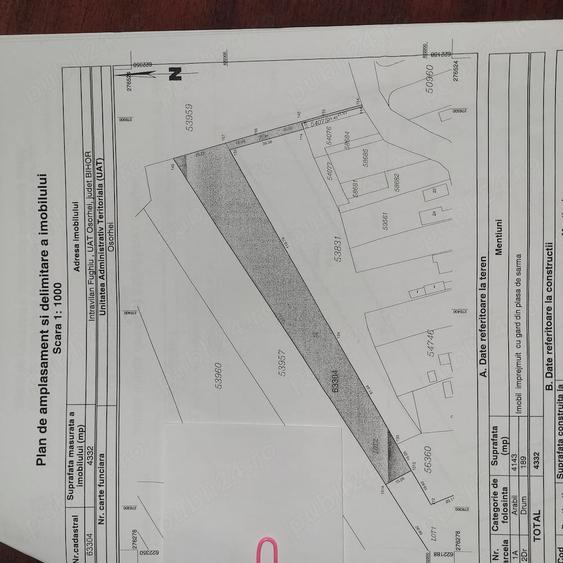 Teren de 4332 mp, în Fughiu