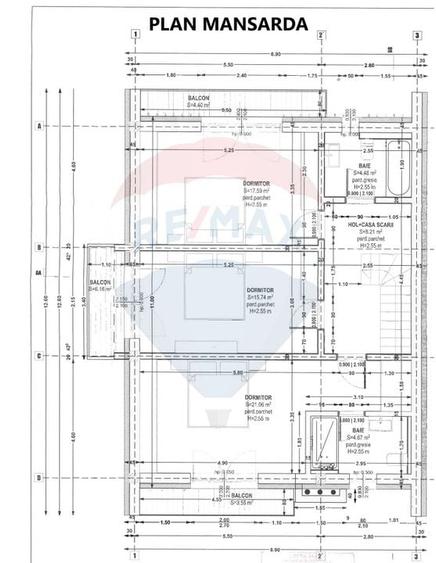 Proiect autorizat (AC) pentru constructia a 6 vile individuale P+M - 14
