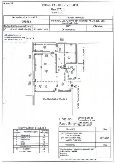 Apartament et 1, bloc nou, lift, 2 camere luminoase, loc parcare - 7