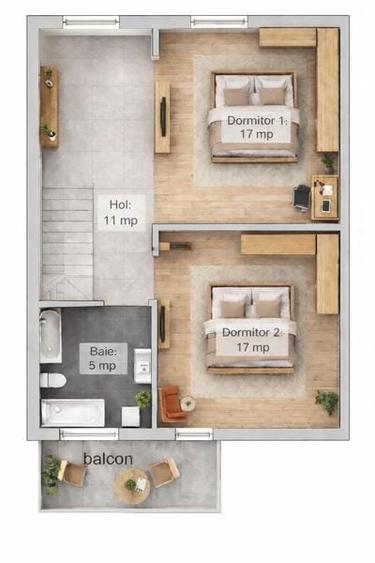 Doua case noi P+1 ideale pentru familie | Stadiu semifinisat - 1