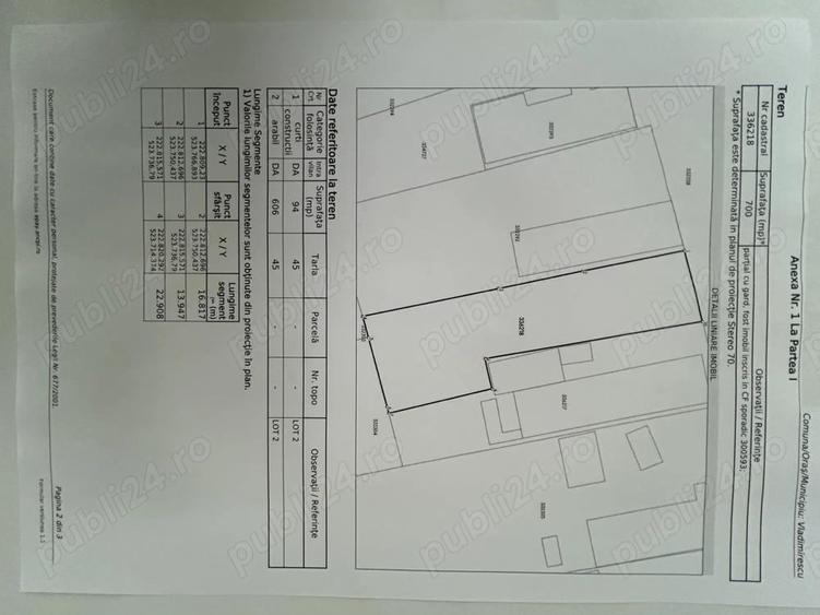 Vand parcela teren,st.700 mp.,in comuna Vladimirescu, jud.Arad,pozitionat intre case,langa Primarie - 2