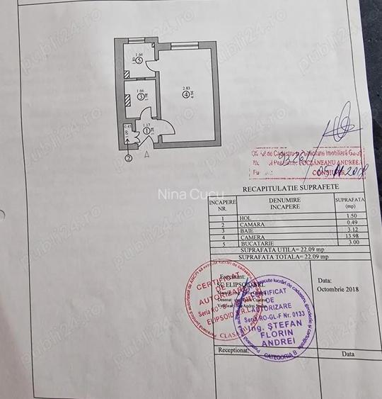 Apartament 1 camera parter de vanzare Doja