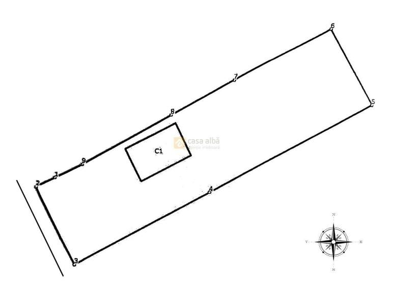 Casă cu 1 camere cu Teren 726 Mp în Bârnova