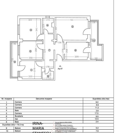Faleza Nord 4 camere decomandate etajul 2 - 18