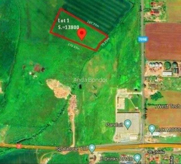 Teren 13.800 mp in Zona Industriala Arad, fara comision, 50 euro/mp, negociabil Teren 13.800 mp in Zona Industriala Arad, fara comision, 50 euro/mp, negociabil